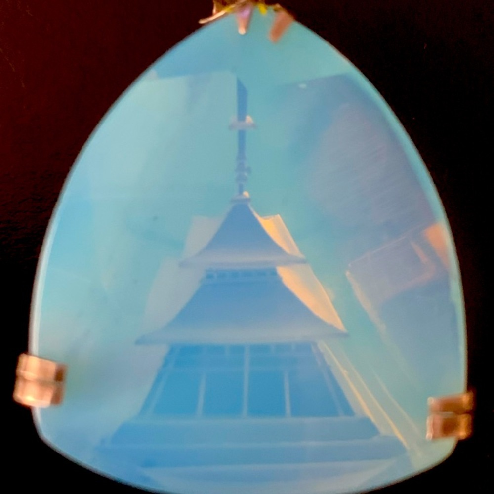 Blue Gemstone Pagoda Pendant